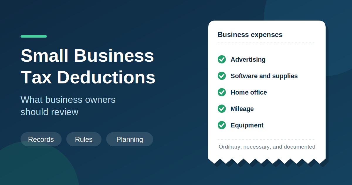Small Business Tax Deductions